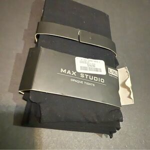 Max Studio Black Opaque Tights